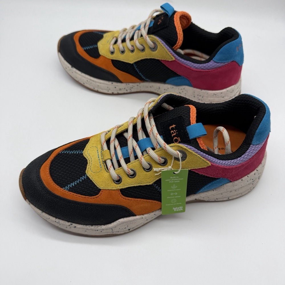Taos Women's Colorful Multicolor Sneakers Black Orange Yellow Pink Blue Size 8.5